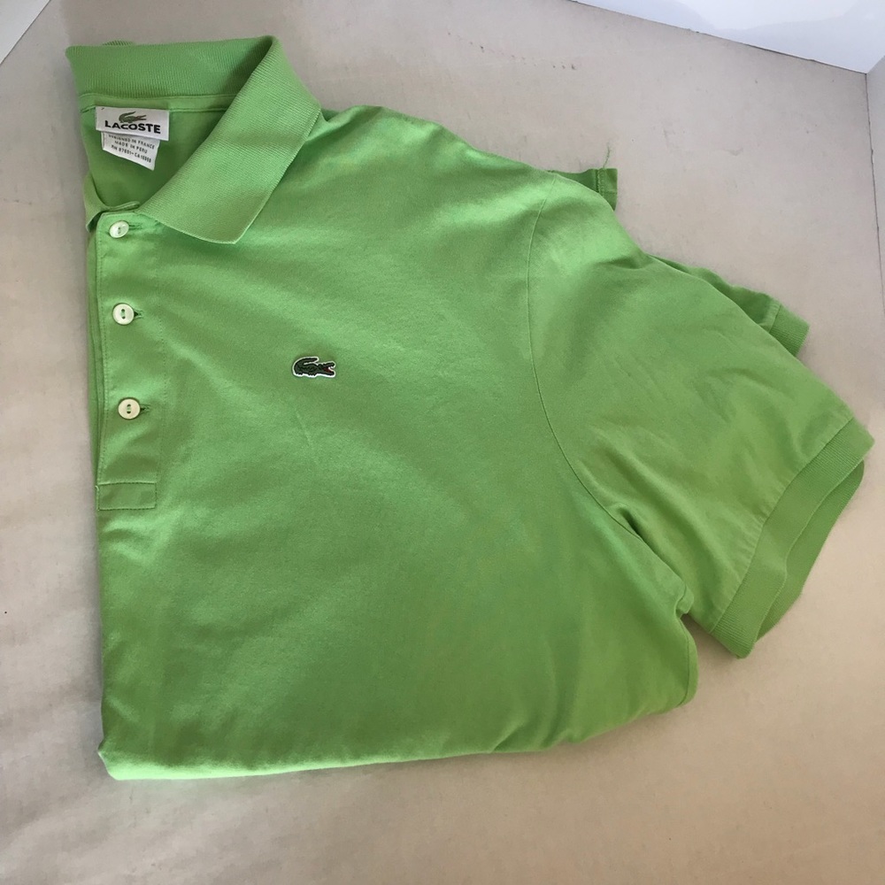 Lacoste lime green polo style but t-shirt